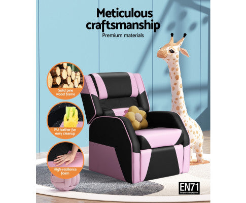 KEEZI KIDS PU LEATHER RECLINER