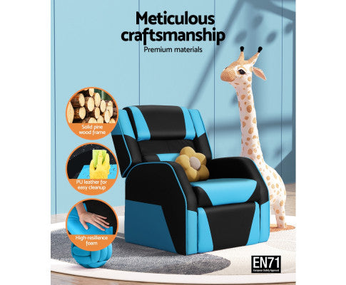 KEEZI KIDS PU LEATHER RECLINER