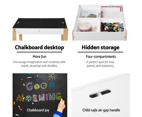 KEEZI KIDS STORAGE DESK WITH CHALKBOARD