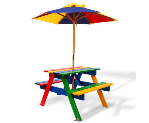 KEEZI KIDS PICNIC SEAT SET WITH UMBRELLA