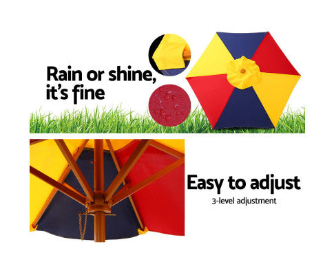 KEEZI KIDS PICNIC SEAT SET WITH UMBRELLA